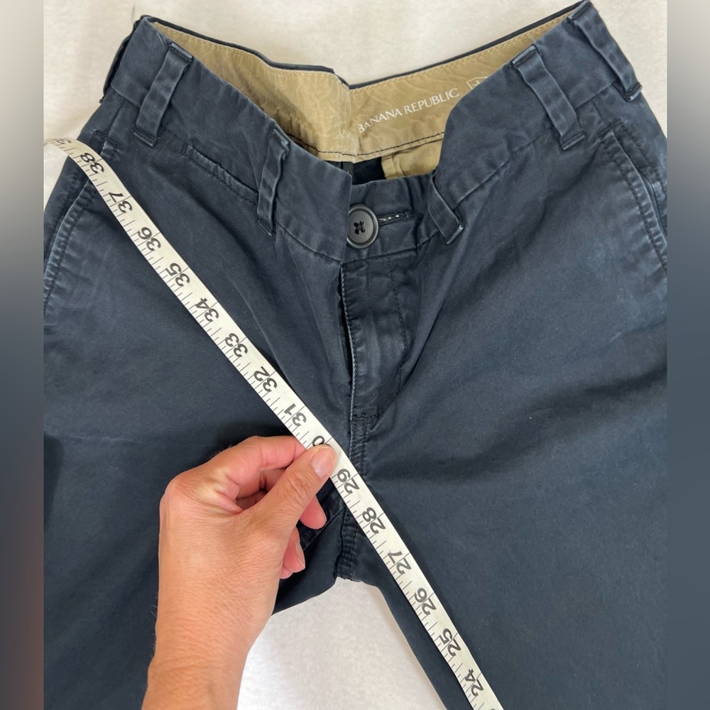 BANANA REPUBLIC Women’s Low Rise Cropped Chino Navy‎ 0 Cotton Business Casual - Picture 9 of 11